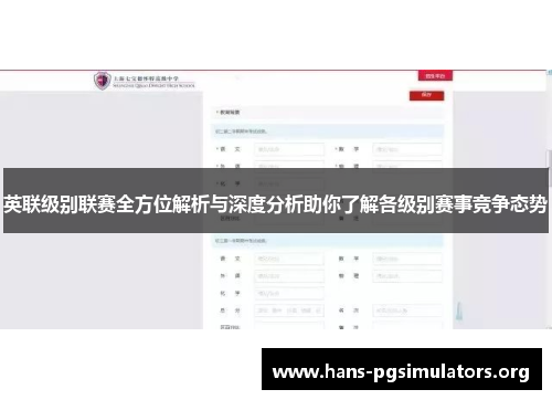英联级别联赛全方位解析与深度分析助你了解各级别赛事竞争态势